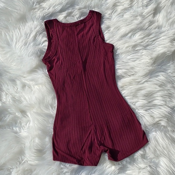 Essential Burgundy Romper - Picture 2 of 5
